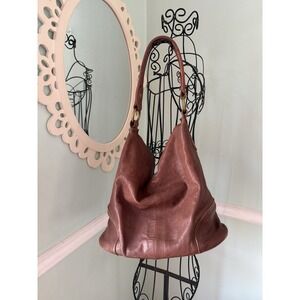 FRYE Company Campus Hobo Shoulder Bag - Cognac/Brown Leather - Large